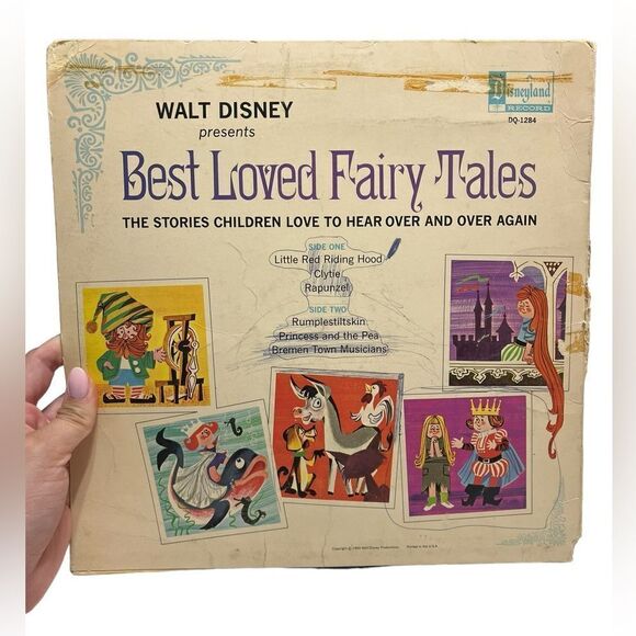 VINTAGE RARE WALT DISNEY LITTLE RED RIDING HOOD & OTHER FAIRY TALES LP - Picture 4 of 9